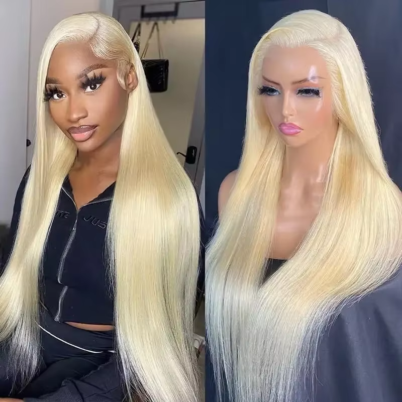 613 Blonde 13×6 Lace Frontal Wigs 13x4 Straight Human Hair Transparent Brazilian Remy Lace Frontal Wigs 4×4 Closure Wig - Image 6