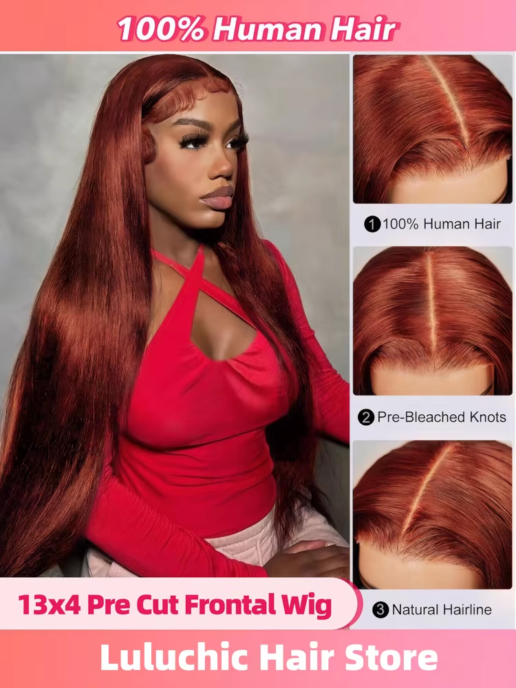 P427 Highlight Wig 13x6 Frontal Lace Wigs Brazilian Straight Hair Ombre 13x4 Lace Pre Plucked 4x4 Lace Wigs Women - Image 6