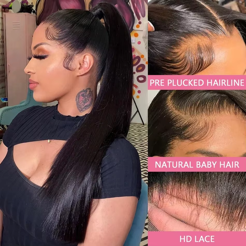 200 Density Brazilian Ready To Wear 4x6 Glueless Wig For Women Remy Pre Plucked 360 Full Lace Frontal Wigs Human Hair on sale - Image 4