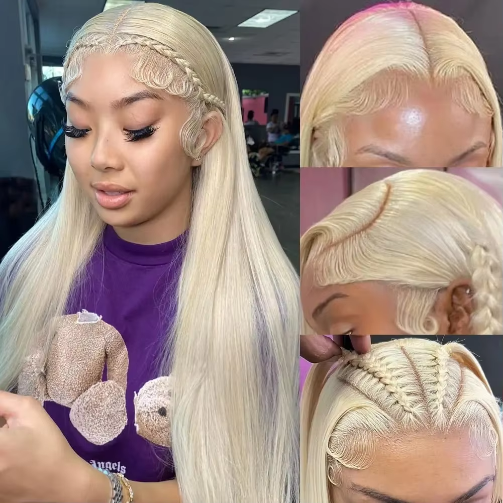 613 Lace Frontal Wig 13X6 Blonde Lace Front Wig 13X4 Bone Straight Lace Front Wigs Human Hair Lace Wig 13X6 Human Hair Wig - Image 7