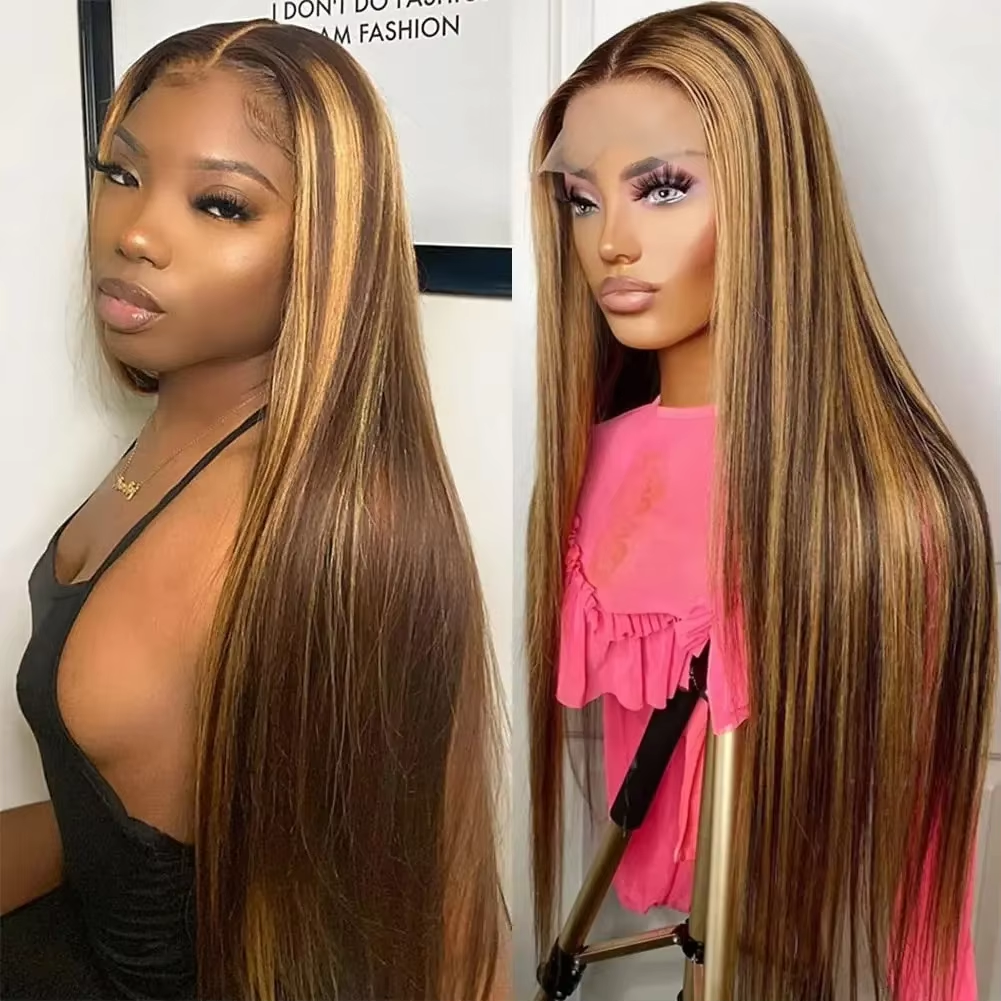 Reddish Brown Lace Front Wig Straight Lace Pre Plucked Brazilian Human Hair 13x4 Max Lace Frontal Wigs For Women - Image 4