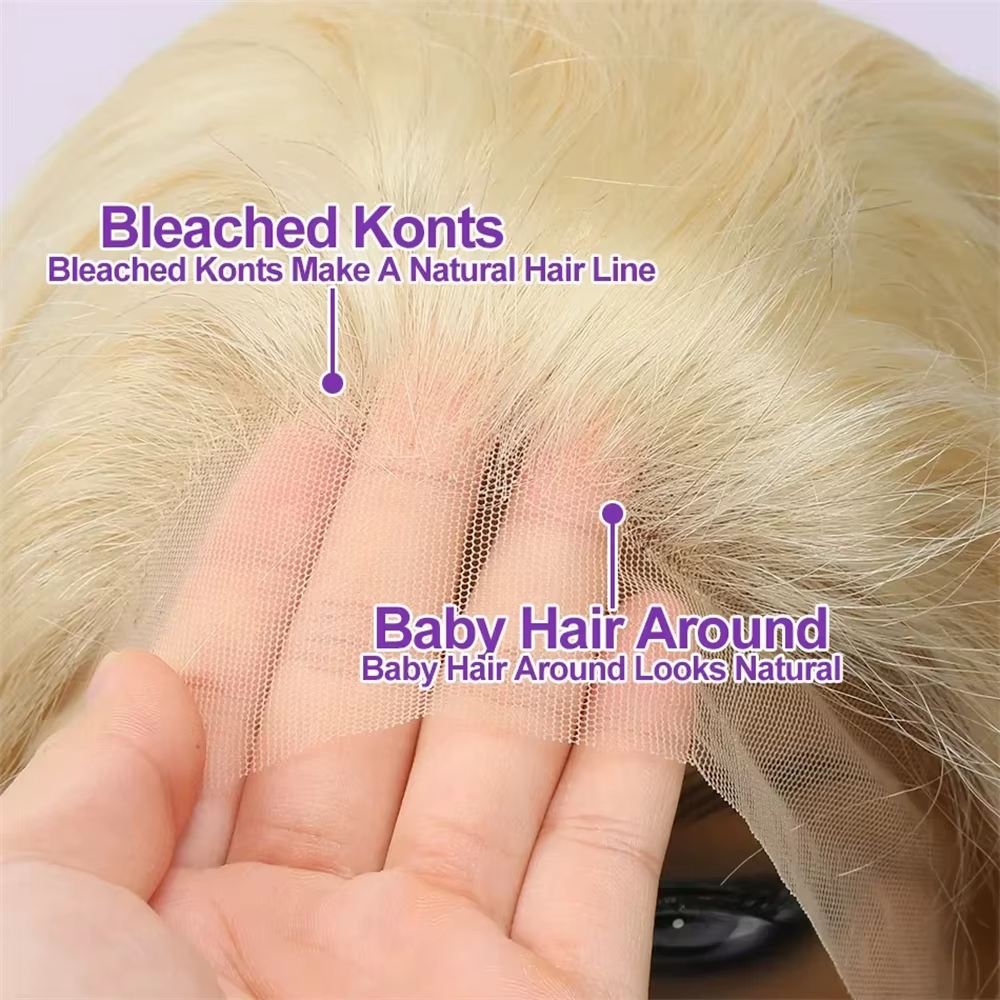 613 Blonde Body Wave 13x6 HD Lace Frontal Wigs Preplucked Brazilian glueless wigs human hair 13x4 Lace Front Human Hair Wigs - Image 5