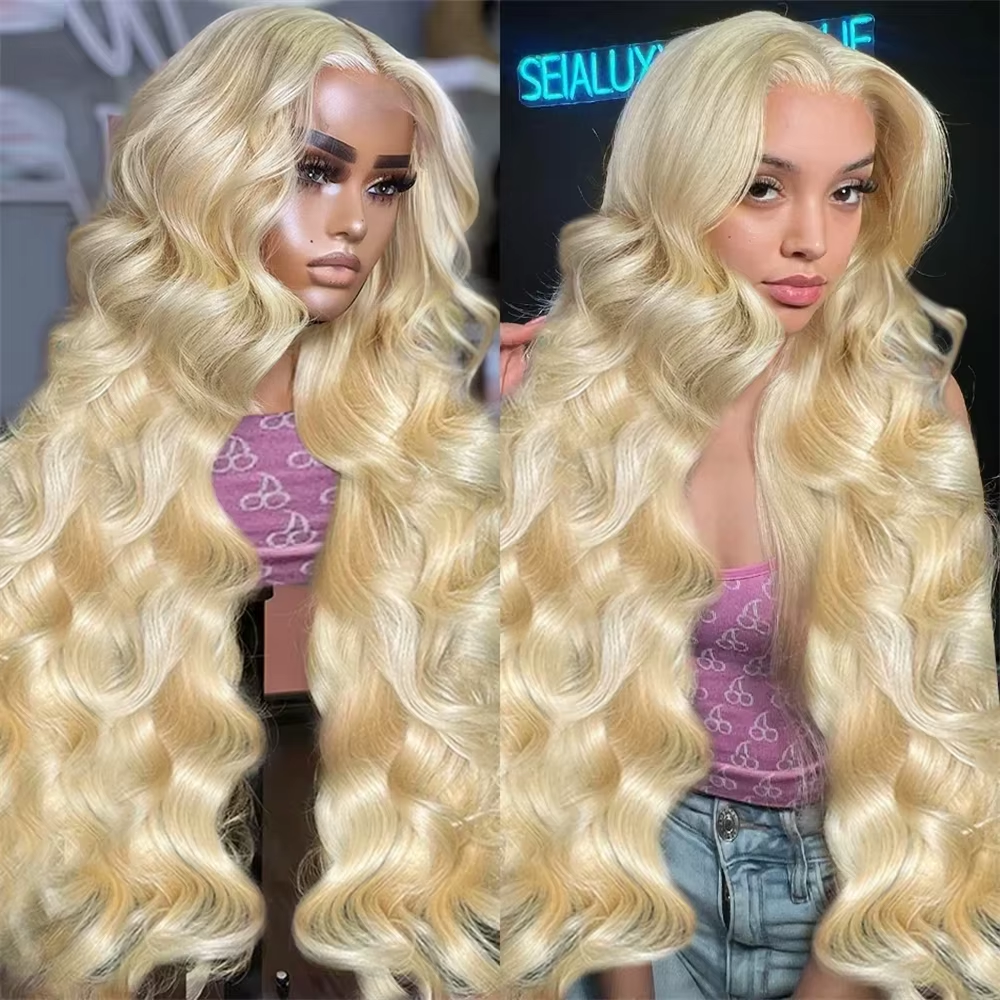 613 Blonde Body Wave 13x6 HD Lace Frontal Wigs Preplucked Brazilian glueless wigs human hair 13x4 Lace Front Human Hair Wigs - Image 4