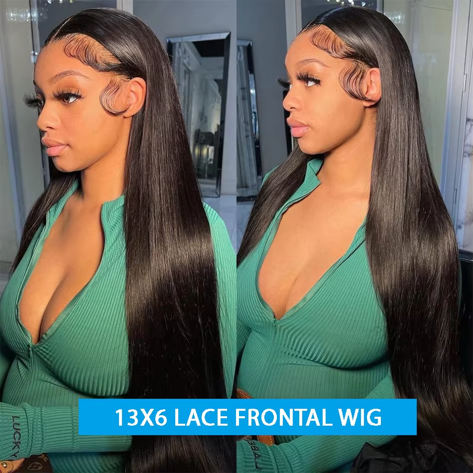 13x4 13x6 Lace Front Wig Bone Straight Human Hair Wigs Transparent Remy 360 Full Lace Wig Human Hair Pre Plucked for Women - Image 4