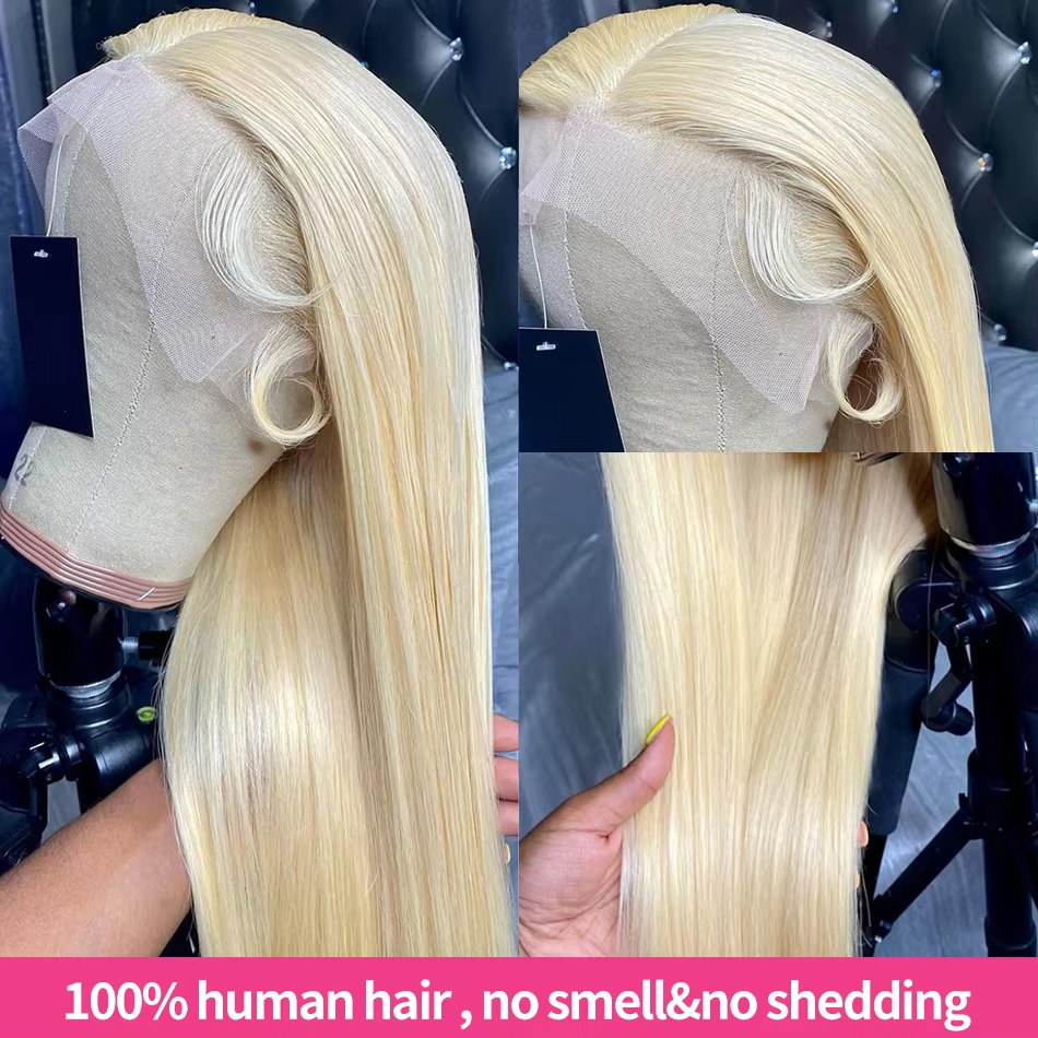 613 Blonde Transparent 13×6 Lace Frontal Wig Straight Honey Blonde Brazilian Remy 13×4 Lace Front Human Hair Wig for Women