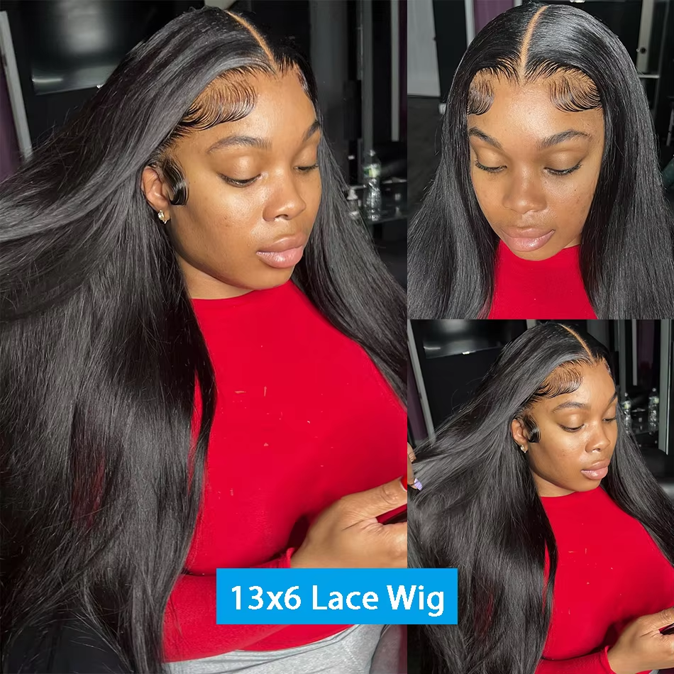 13x4 13x6 Lace Front Wig Bone Straight Human Hair Wigs Transparent Remy 360 Full Lace Wig Human Hair Pre Plucked for Women - Image 7